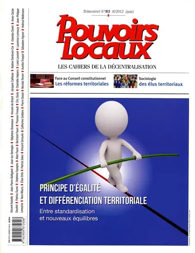 Pouvoirs locaux, n° 93