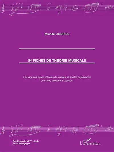 54 fiches de théorie musicale : à l'usage des élèves d'écoles de musique et adultes autodidactes de niveau débutant à supérieur