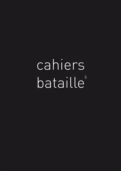 Cahiers Bataille, n° 5. Bestiaire Bataille