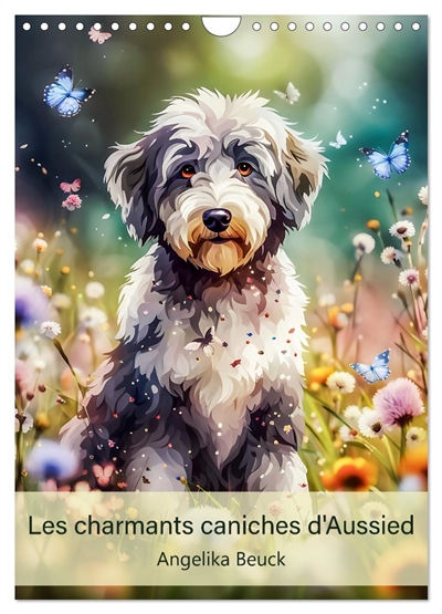 Les charmants caniches d'Aussied : Angelika Beuck (Calendrier mural 2026 DIN A4 horizontal), CALVENDO calendrier mensuel : Chaque mois, laissez-vous séduire par une adorable image d'Aussiedoodle créée par une IA.