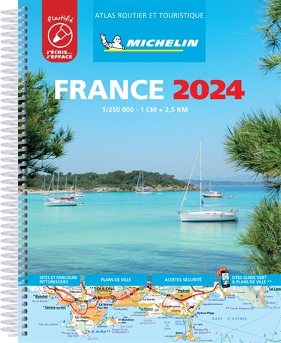 France 2024 : atlas routier et touristique : plastifié