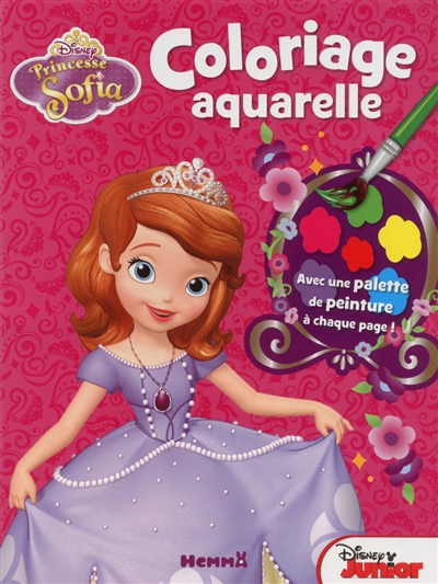 Princesse Sofia : coloriage aquarelle
