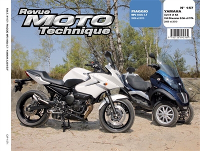 Revue moto technique, n° 157. Piaggio MP3 400 LT + Yamaha XJ6