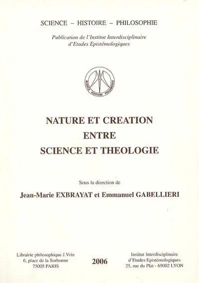 Nature et création entre science et théologie