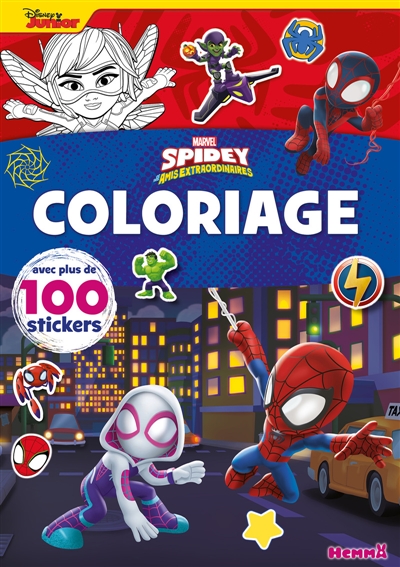 marvel spidey et ses amis extraordinaires : coloriage avec plus de 100 stickers (spidey et ghost spider)