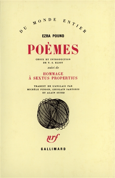 Poèmes. Hommage à Sextus Propertus