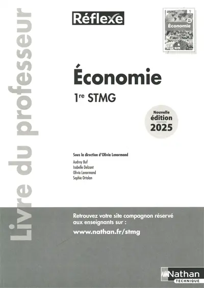 Economie 1re STMG : livre du professeur