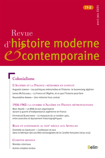 Revue d'histoire moderne et...