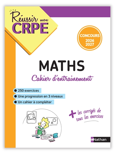 Mon cahier d'entraînement mathématiques : M1, M2 : concours 2026