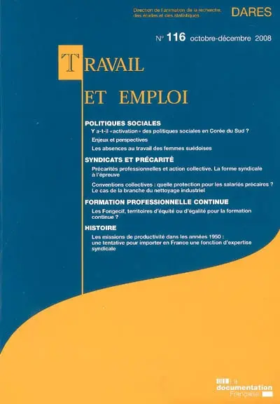 Travail et emploi, n° 116