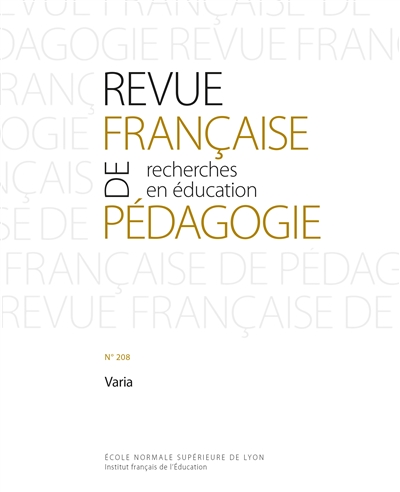 Revue française de pédagogie, n° 208. Varia