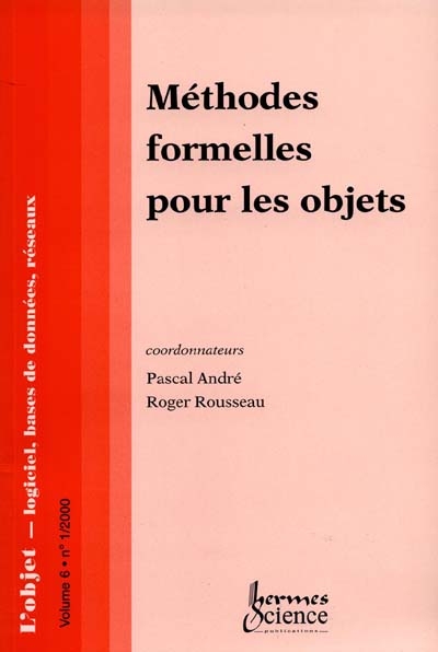 Objet (L'), n° 1(2000). Méthodes formelles pour les objets