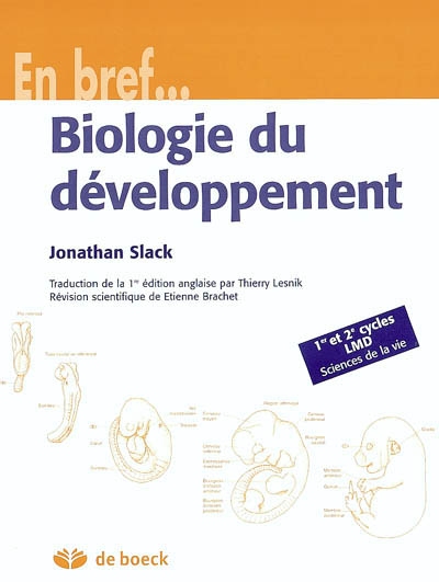 Biologie du développement : 1er et 2e cycles LMD sciences de la vie