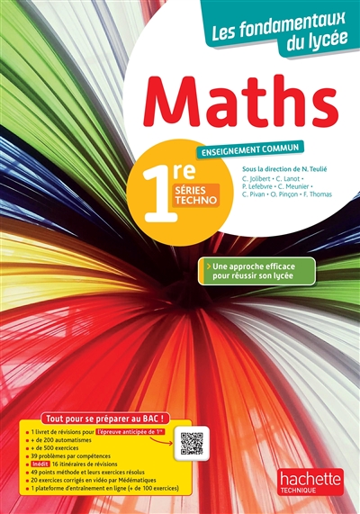 Maths 1re séries techno,...
