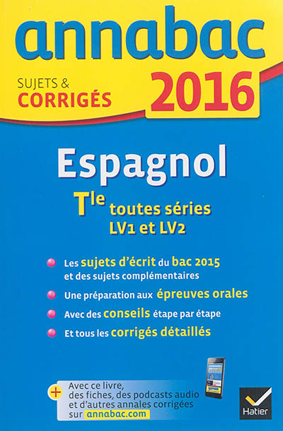 Espagnol terminale toutes séries, LV1 et LV2 : 2016