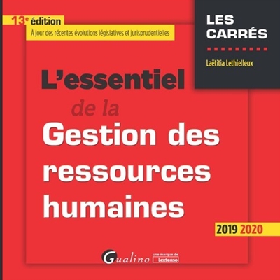 L'essentiel de la gestion des ressources humaines : 2019-2020