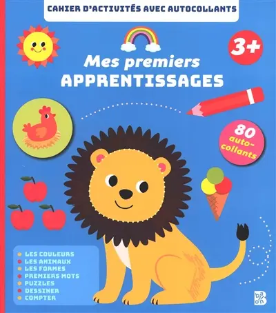 Mes premiers apprentissages 3+ : cahier d'activités avec autocollants