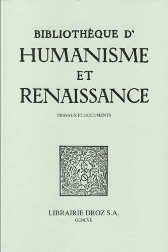 Bibliothèque d'humanisme et Renaissance, n° 80-3