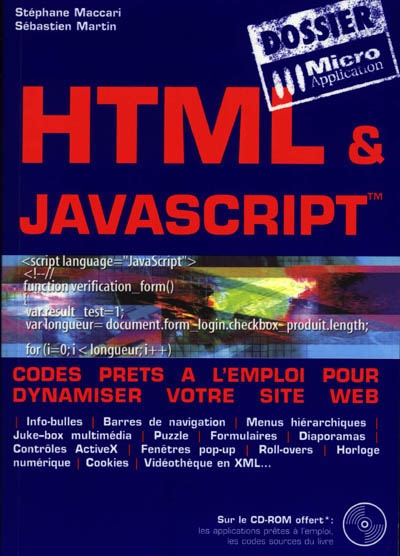HTML & JavaScript : codes prêts à l'emploi pour dynamiser votre site Web