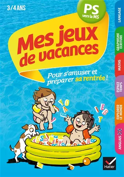 Mes jeux de vacances PS vers la MS, 3-4 ans