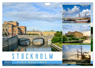 Stockholm : Vues maritimes (Calendrier mural 2025 DIN A4 vertical), CALVENDO calendrier mensuel : Images d'ambiance de la capitale suédoise
