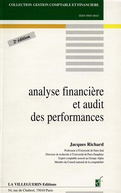 Analyse financière et audit des performances