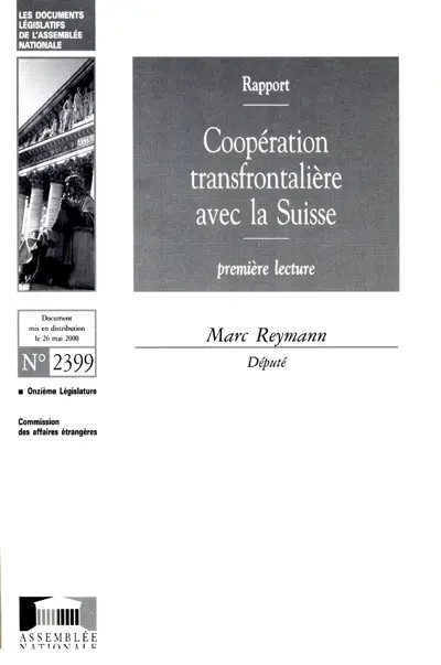 Coopération transfrontalière avec la Suisse : rapport, première lecture