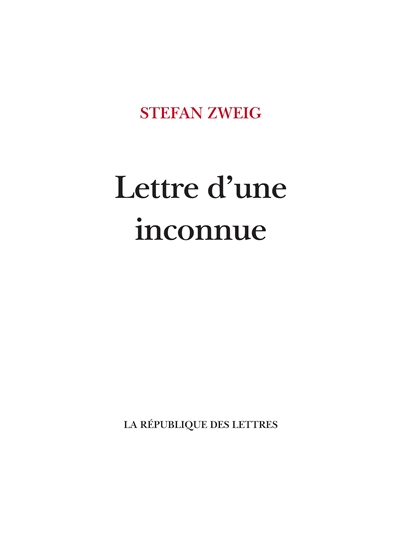 Lettre d'une inconnue