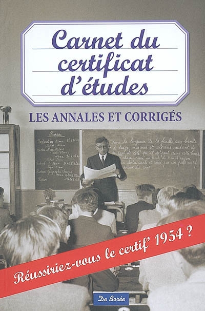 Carnet du certificat d'études