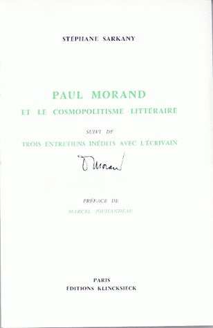 Paul Morand et le cosmopolitisme littéraire