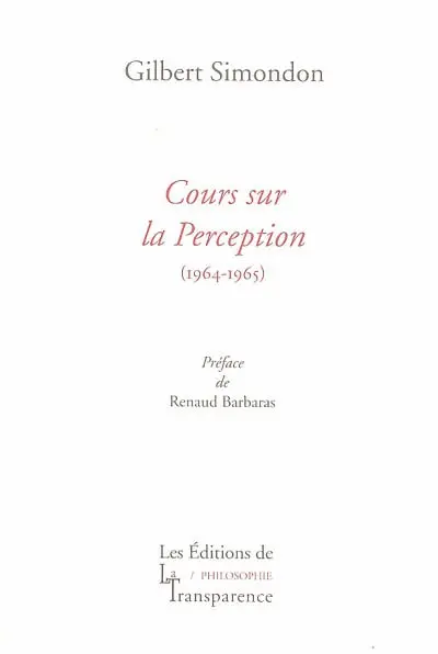 Cours sur la perception 1964-1965