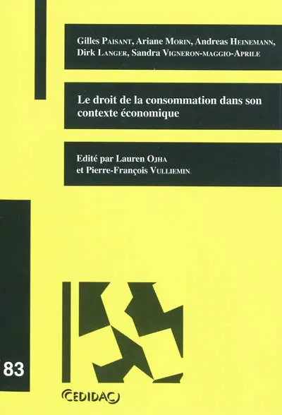 Le droit de la consommation dans son contexte économique