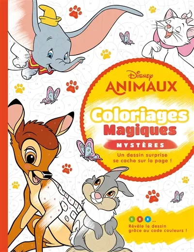 Disney animaux : coloriages magiques mystères
