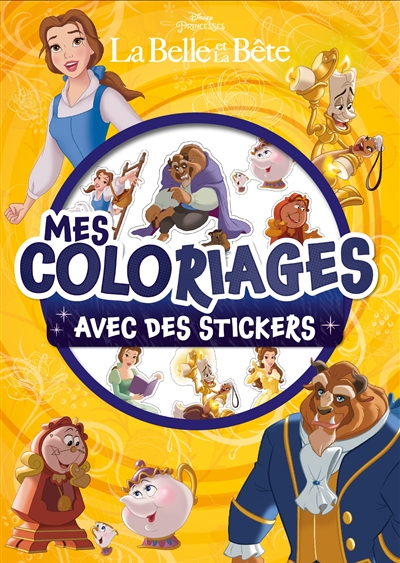La Belle et la Bête : mes coloriages avec des stickers