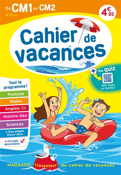 Cahier de vacances du CM1 au CM2, 9-10 ans : tout le programme !