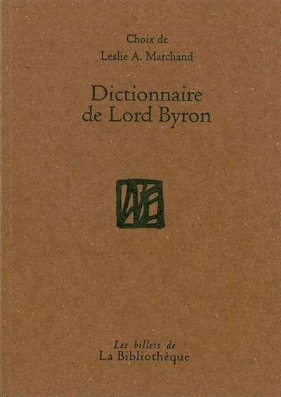 Dictionnaire de Byron