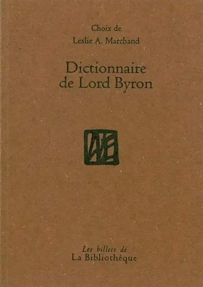 Dictionnaire de Byron