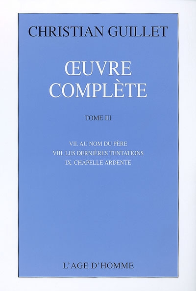 Oeuvre complète. Vol. 3