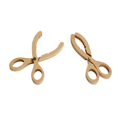 Pince-ciseaux bois-Lot de 2