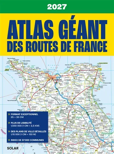 Atlas géant des routes de France 2027