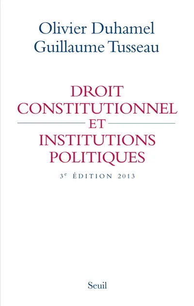 Droit constitutionnel et institutions politiques