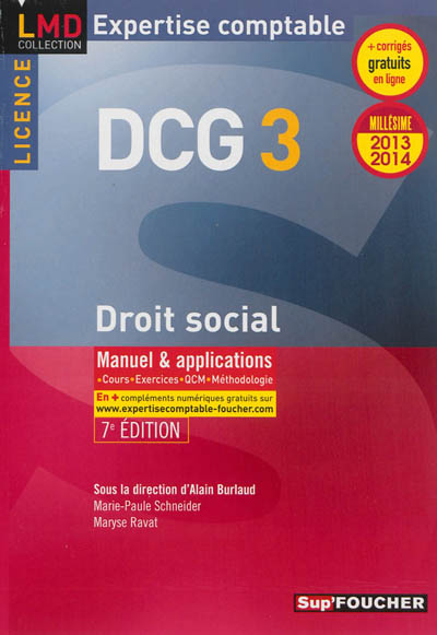 Droit social DCG 3 : manuel...