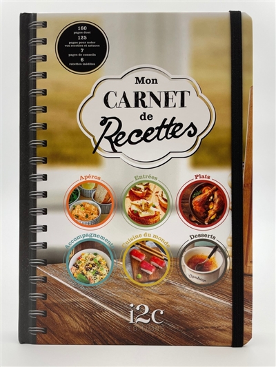 Mon carnet de recettes : apéros, entrées, plats, accompagnements, cuisine  du monde, desserts - Librairie Mollat Bordeaux