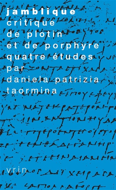 Jamblique, critique de...