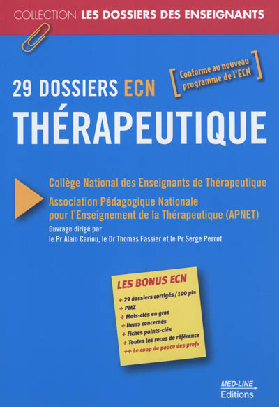 29 dossiers ECN thérapeutique