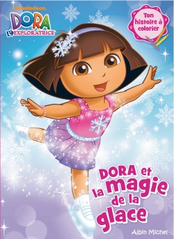 Dora et la magie de la glace : ton histoire à colorier