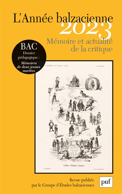 Année balzacienne (L'), n° 24. Mémoire et actualité de la critique