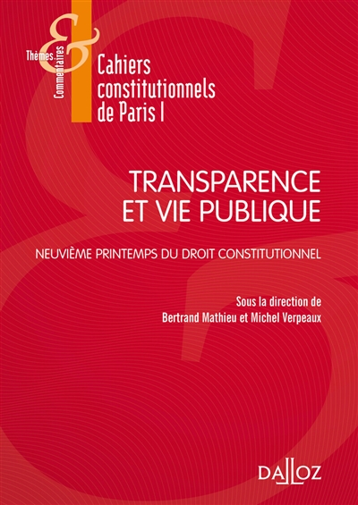 Transparence et vie publique