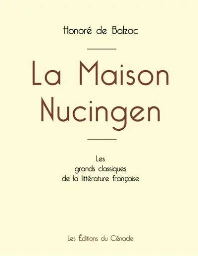 La Maison Nucingen de Balzac (édition grand format)