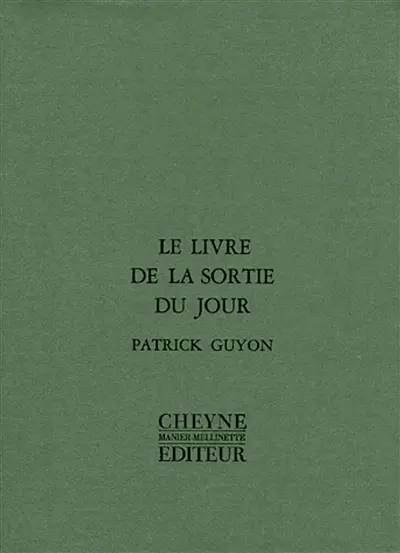 Le livre de la sortie du jour